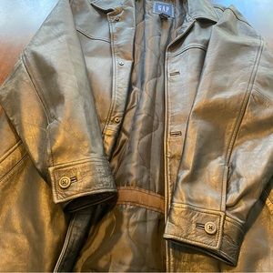 Gap Large Leather Black jacket
